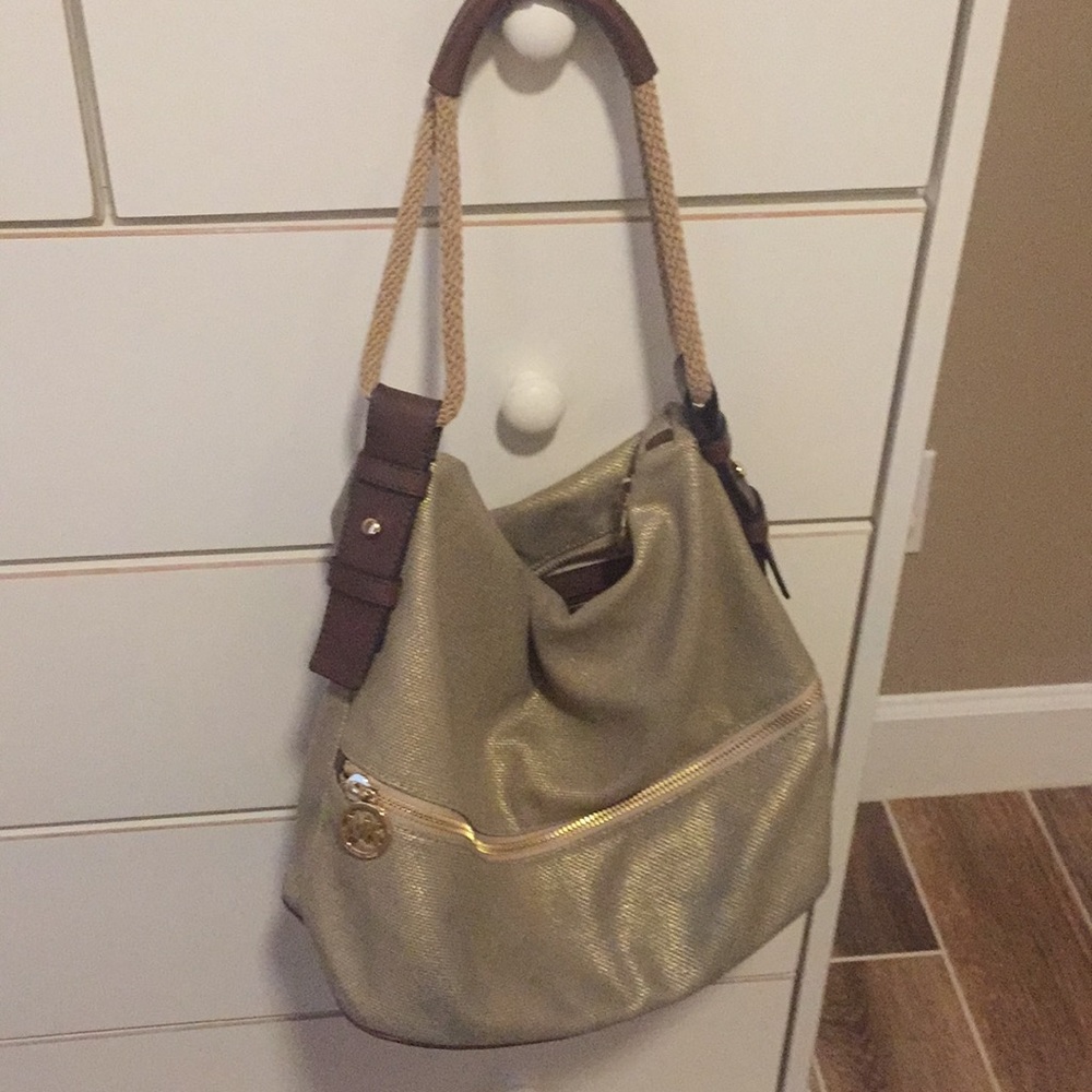 MK metallic hobo